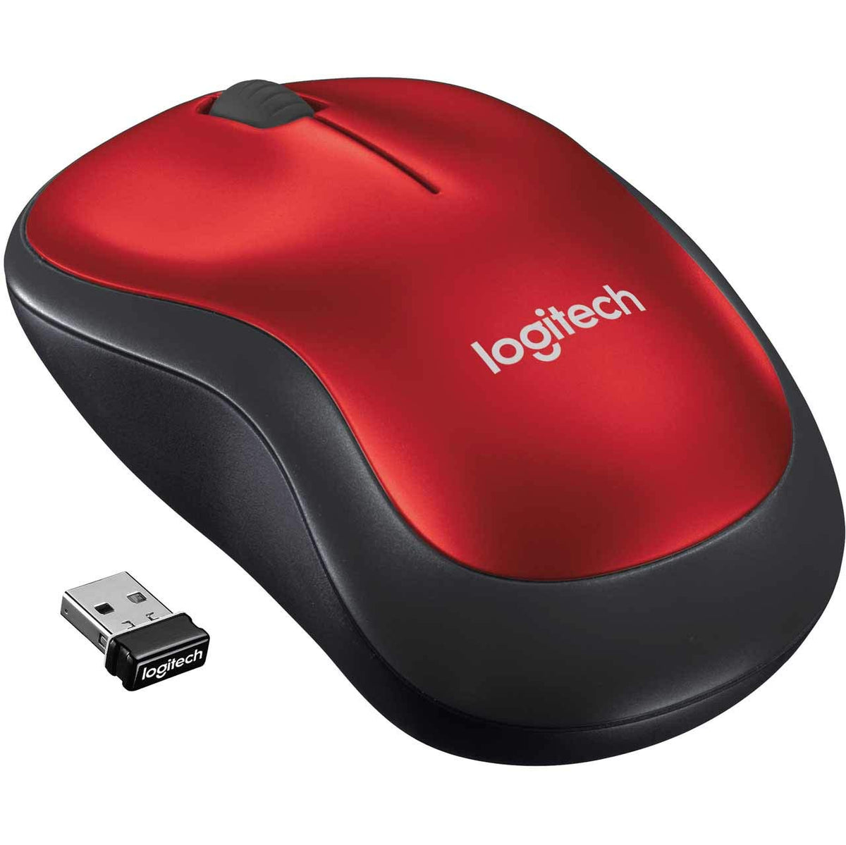 Logitech M185 Wireless Mouse, 2.4GHz with USB Mini Receiver, 12-Month Battery Life, 1000 DPI Optical Tracking, Ambidextrous, Compatible with PC, Mac, Laptop - Grey