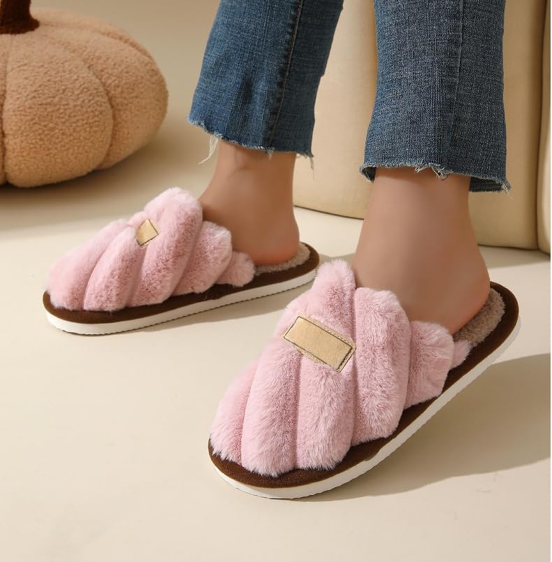 Women's Slippers Plush Warm Indoor Bedroom House Shoes