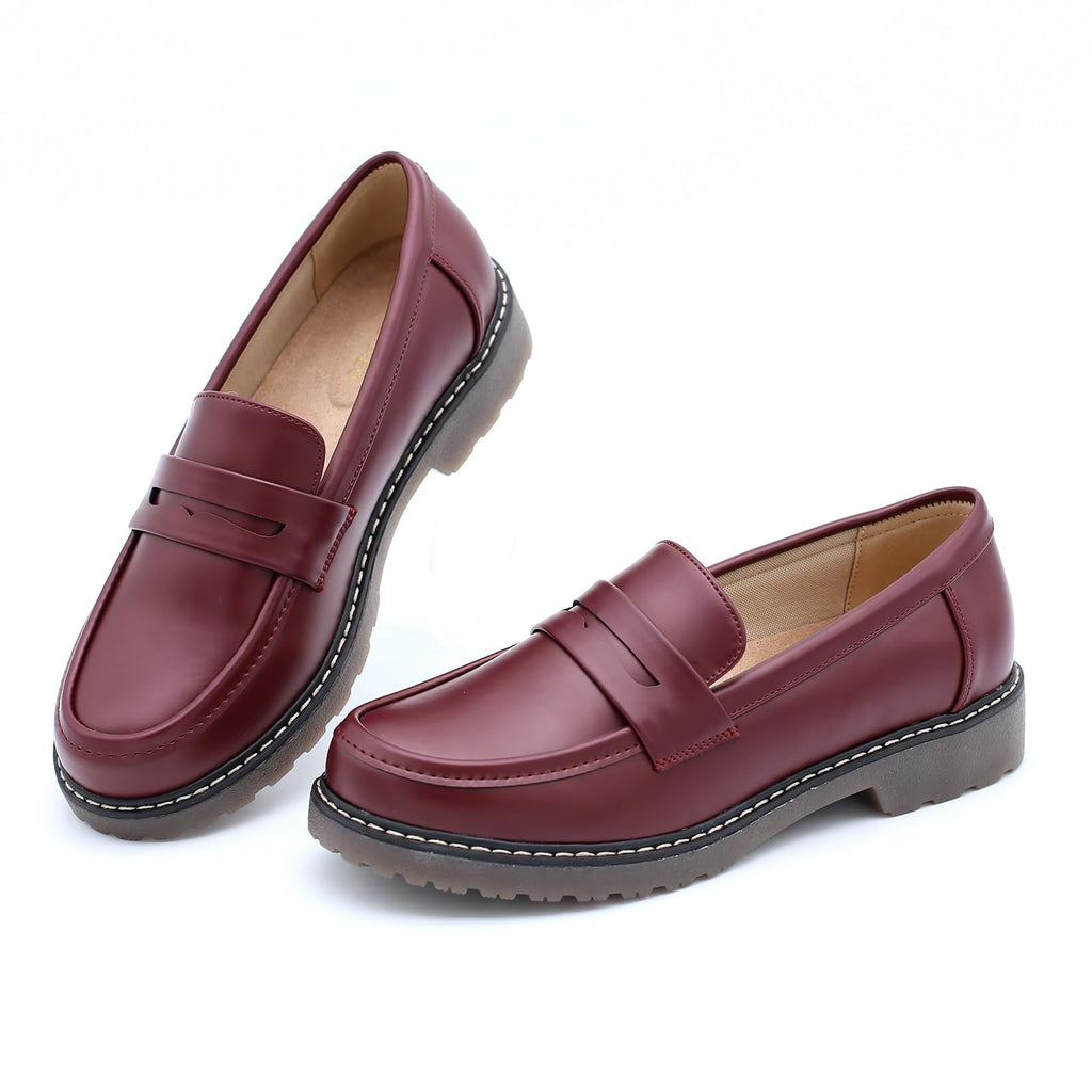 Womens Loafers Shoes Platform Chunky Penny Loafer Lug Sole Comfortable Slip On Work Office Business Casual Dressy Fashion Driving Moccasins Women Shoes