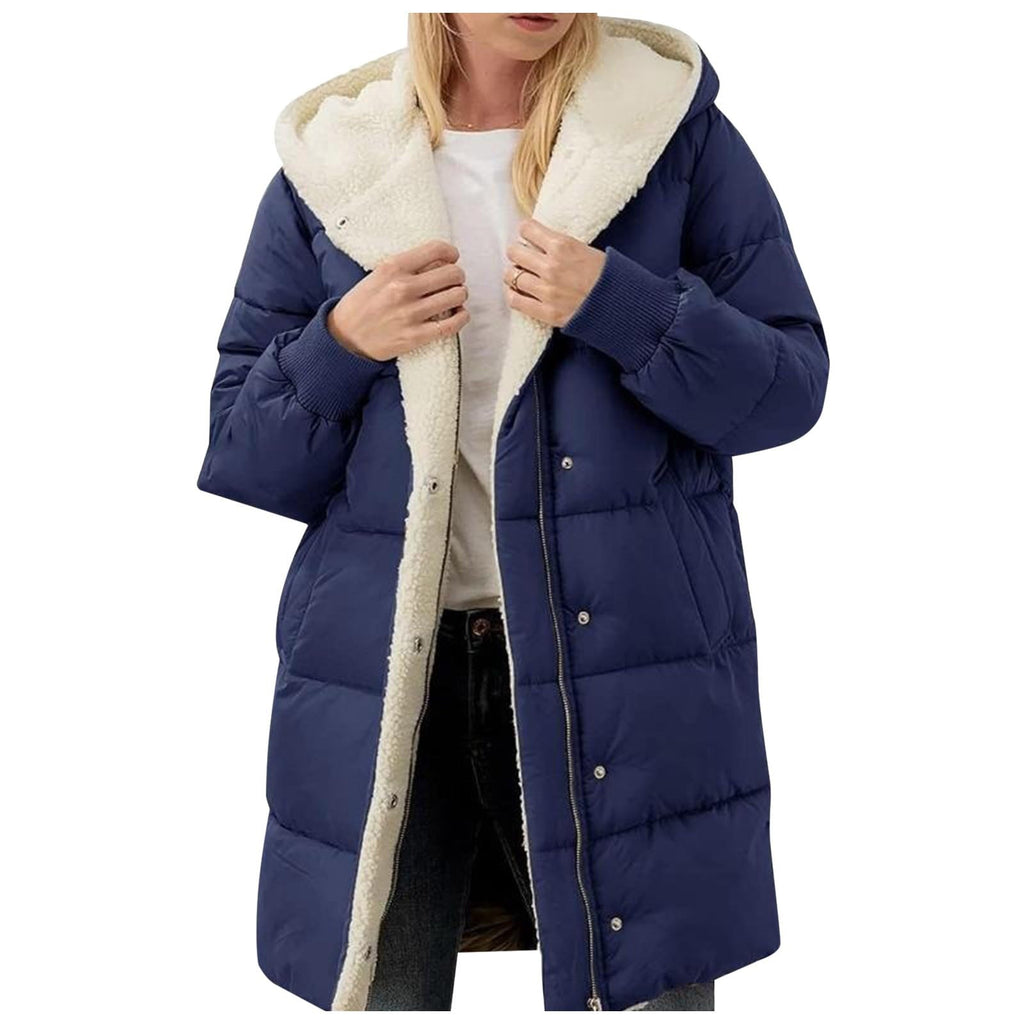 Women's Winter Puffer Jacket - Warm Padded Coat for UK Daily Wear Windproof Outer Loose Casual Fit Lightweight Padded Overcoat Cold Weather Resistant Autumn Outwear Jackets
