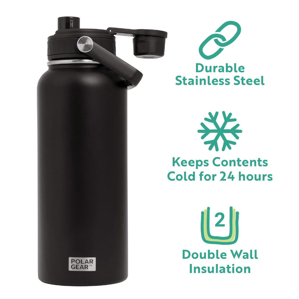 Polar Gear Insulated Water Bottle with Flip Straw - 800ml Wine