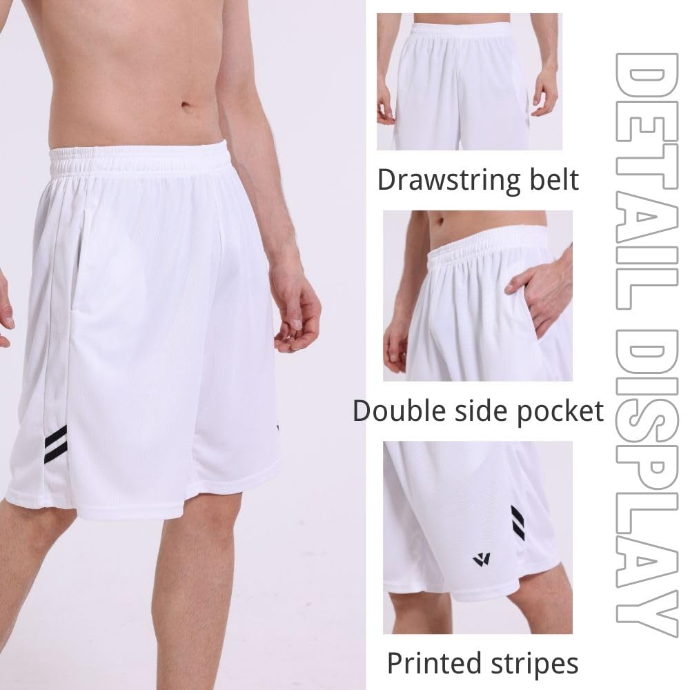 5 Pack Mens Sports Shorts Men's Athletic Shorts with Pockets and Elastic Waistband, Quick Dry Workout Shorts for Men Running Trousers
