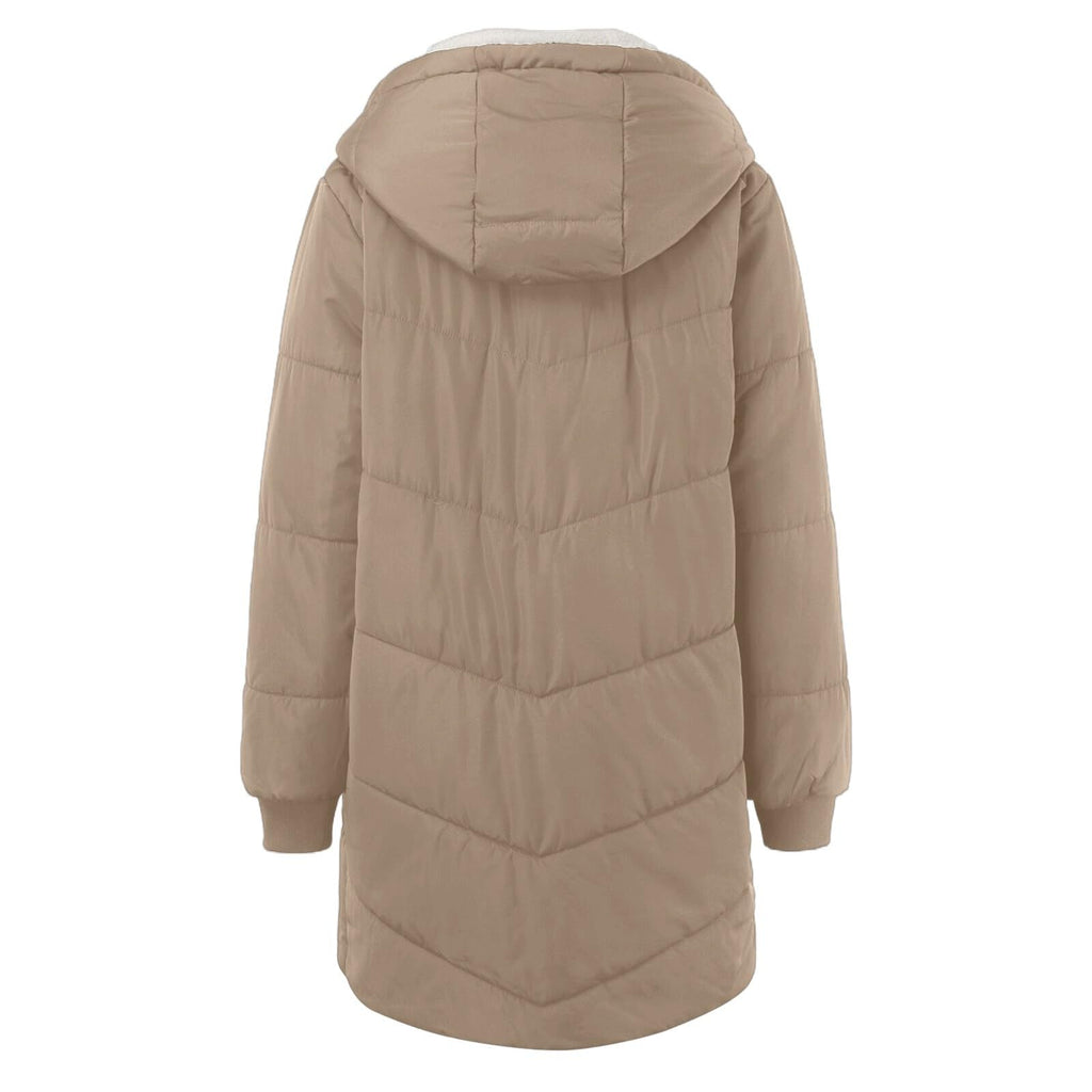 Women's Winter Puffer Jacket - Warm Padded Coat for UK Daily Wear Windproof Outer Loose Casual Fit Lightweight Padded Overcoat Cold Weather Resistant Autumn Outwear Jackets