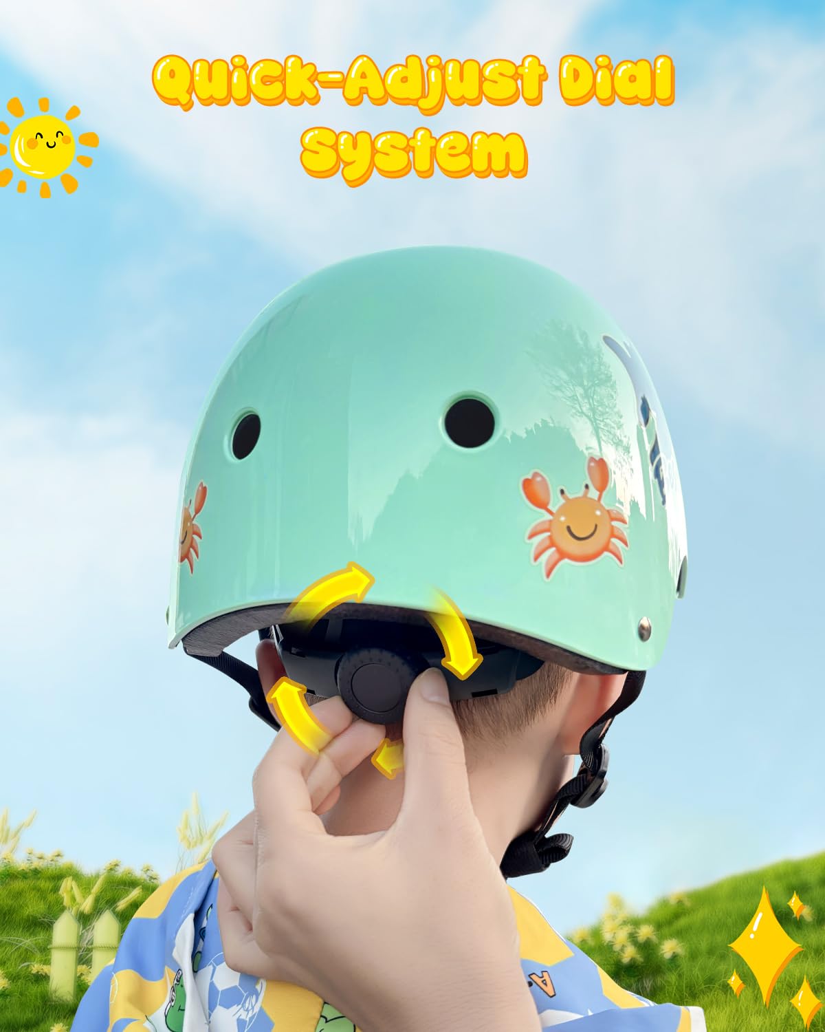 Besttravel Kids Helmet, Toddler Helmet Adjustable Toddler Bike Helmet Ages 3-8 Years Old Boys Girls Multi-Sports Safety