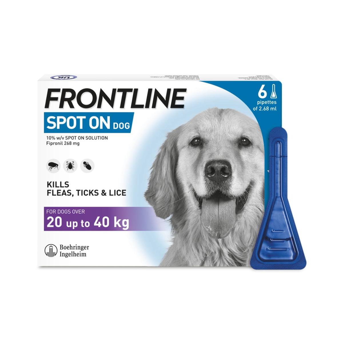 FRONTLINE Spot On Flea & Tick Treatment for Cats - 6 Pipettes