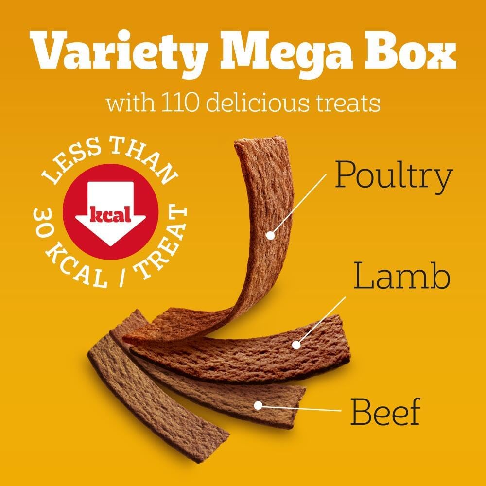 Pedigree Schmackos Mega Pack 110/112 Strips Snacks, Dog Treat Multipack with Beef, Lamb and Poultry Flavours