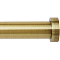 Extendable Curtain Pole 120-210cm 25mm Antique Brass Cap Finials Curtain Rod Set