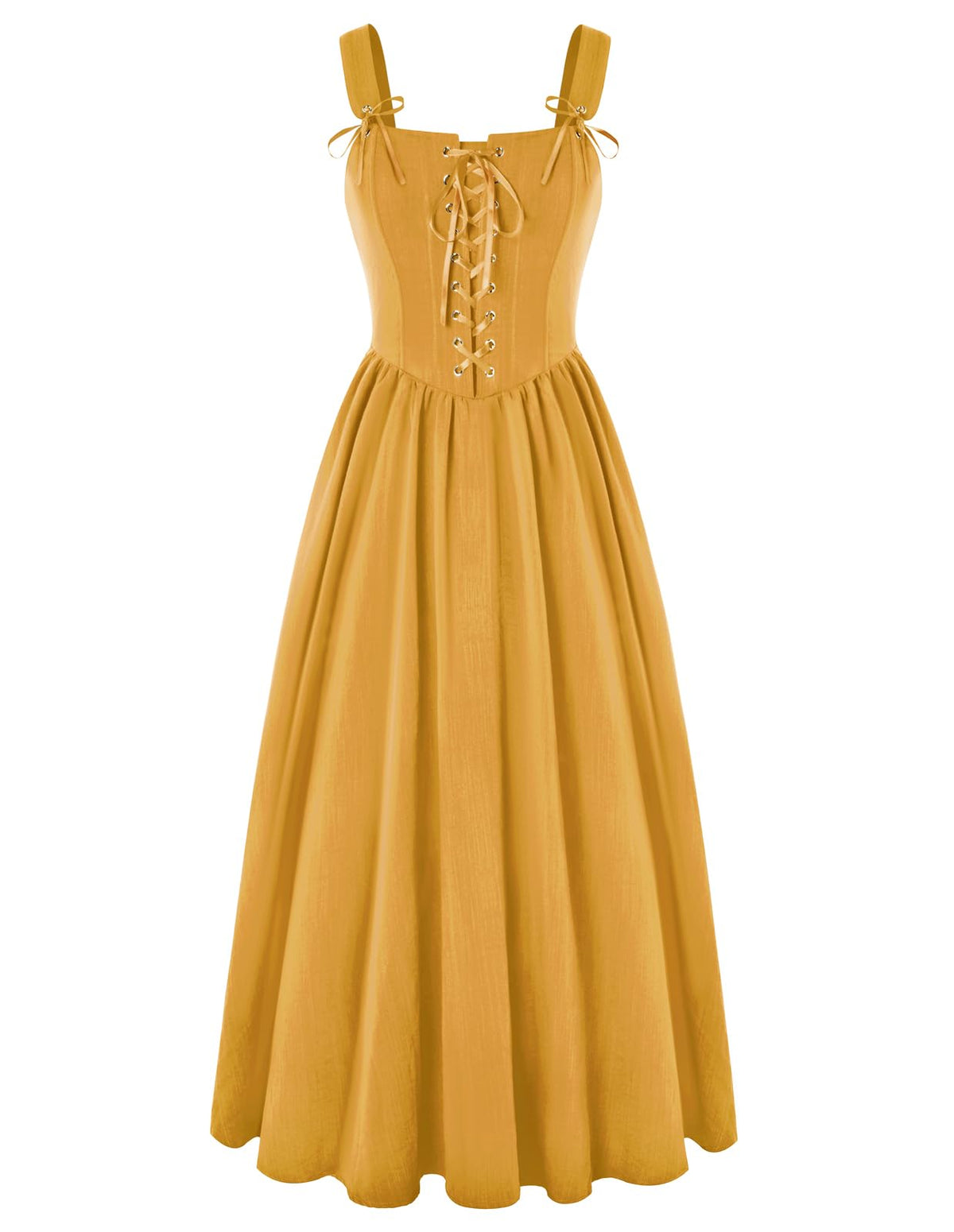 SCARLET DARKNESS Women's Renaissance Corset Dress Sleeveless Lace up A-Line Maxi Dresses