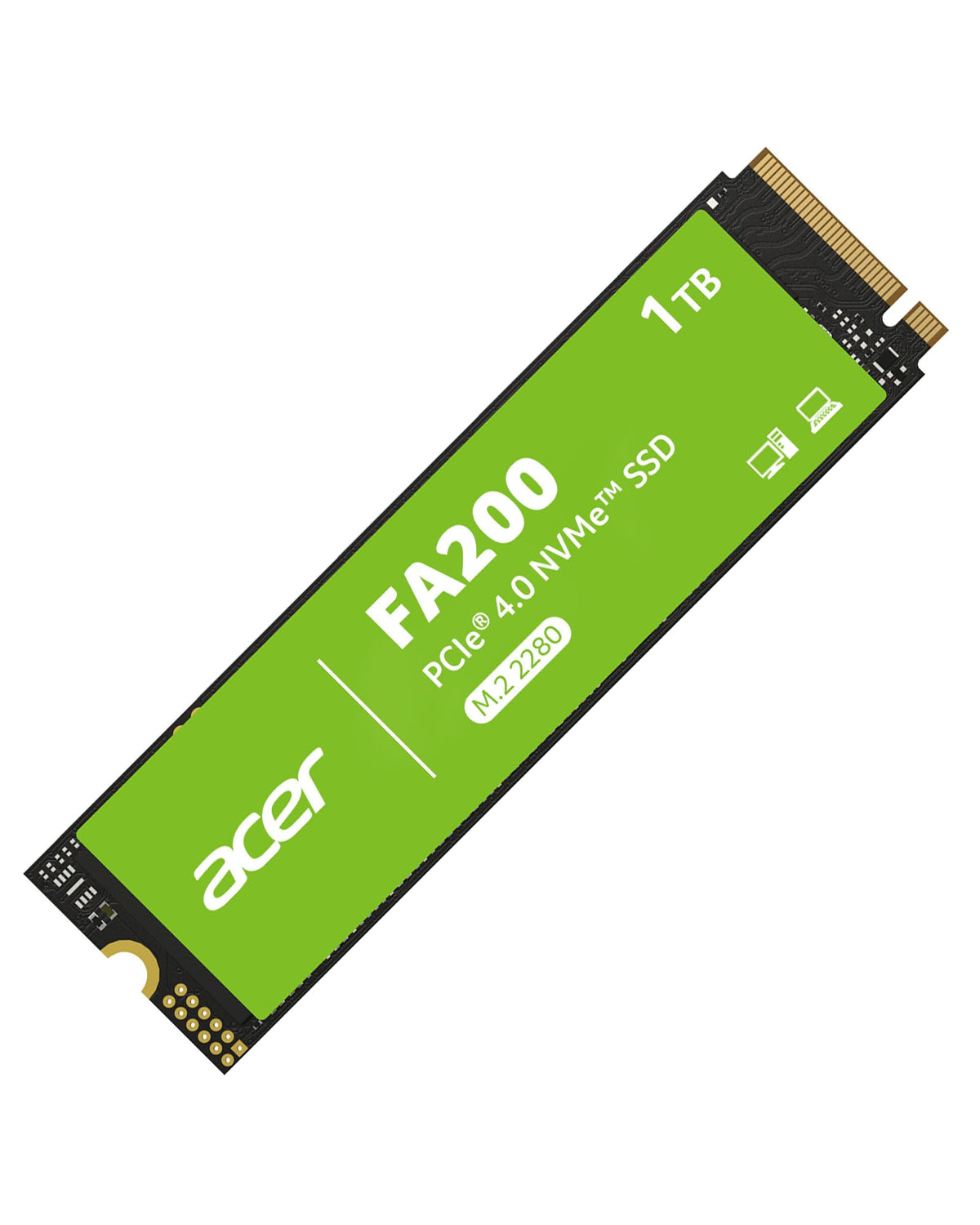 Acer FA100 M.2 2280 SSD 512GB: PCIe 3.0 NVMe with HMB & SLC Cache, Up to 3500 MB/s Read Speed, PC Internal Solid State Drive for Laptop & Desktop Upgrade