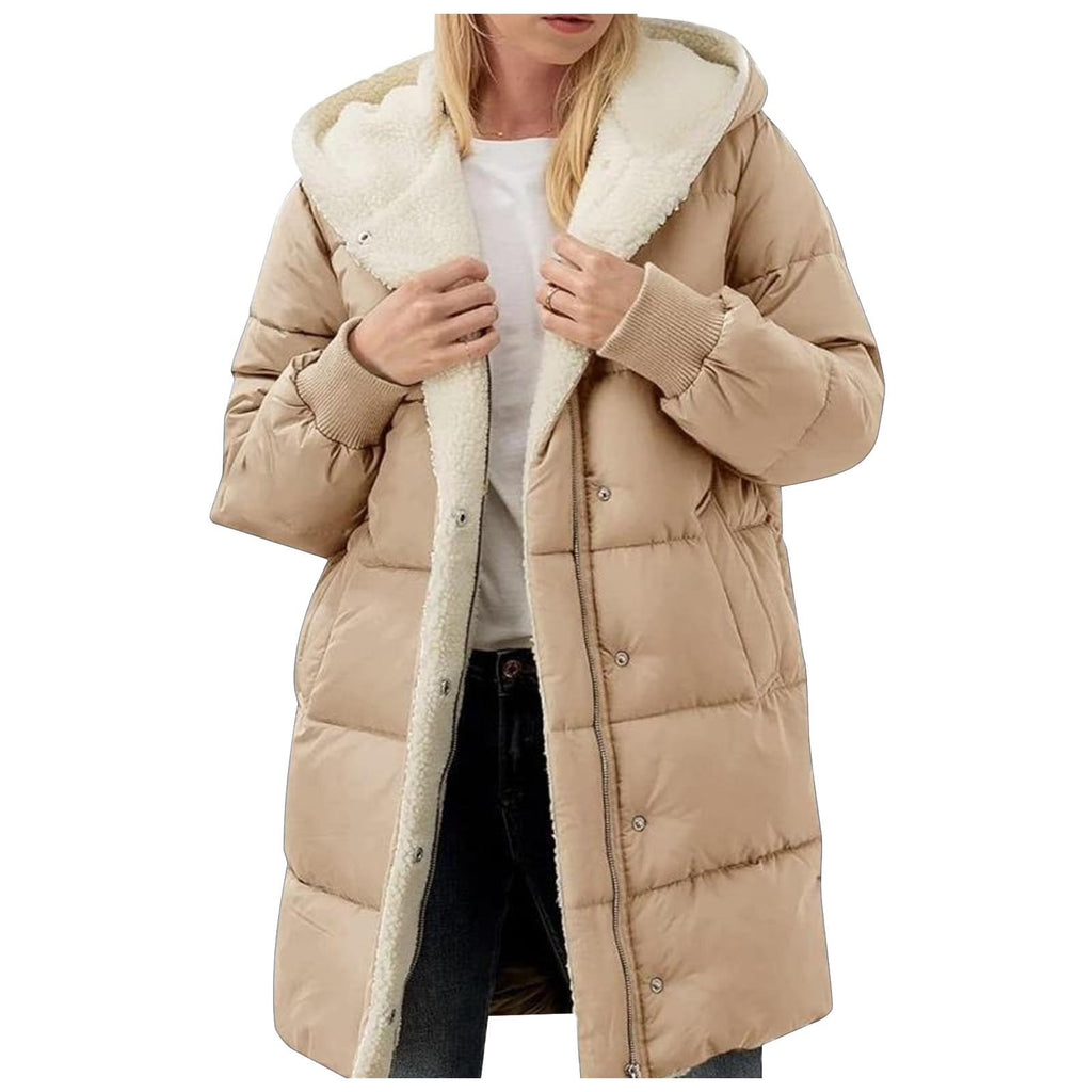 Women's Winter Puffer Jacket - Warm Padded Coat for UK Daily Wear Windproof Outer Loose Casual Fit Lightweight Padded Overcoat Cold Weather Resistant Autumn Outwear Jackets