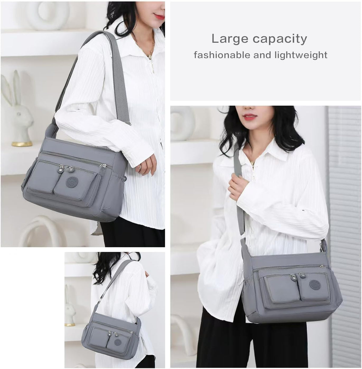 Crossbody Bags for Women Shoulder Handbag Roomy Multiple Pockets Bag Ladies Crossbody