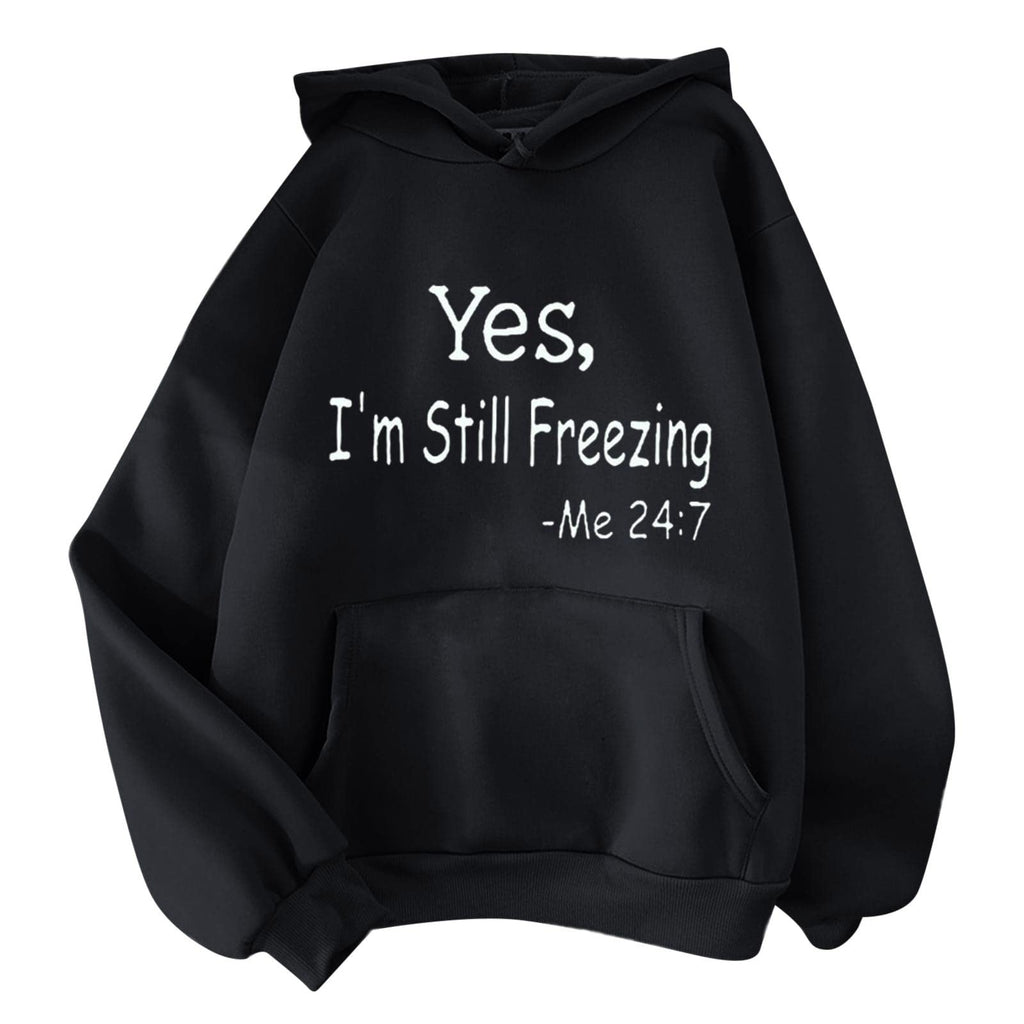 Winter Sweatshirt Women Women's Print Long Sleeved Sweatshirt Blouse Pullover Solid Color Hooded Funny Ladies Christmas Jumpers Hooded Tunic Pullover Holiday Outfits for Women