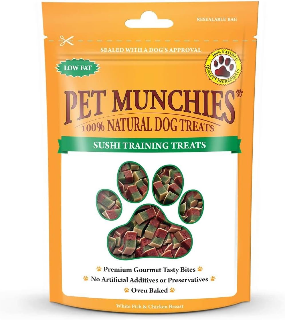 Pet Munchies Venison & Beef Liver Dog Training Treats, Grain Free Tasty Bites with Natural Real Meat, Low in Fat 50g
