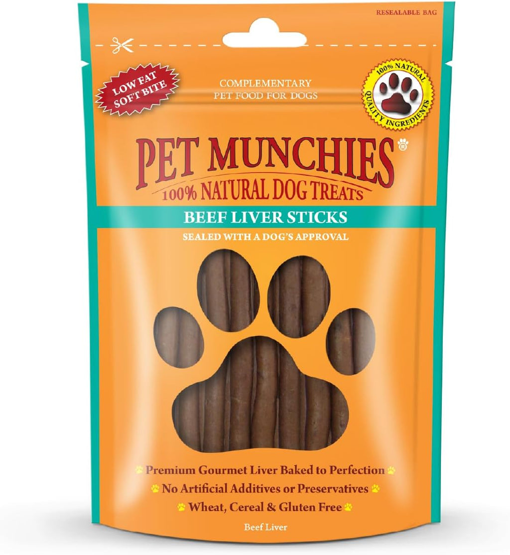 Pet Munchies Venison & Beef Liver Dog Training Treats, Grain Free Tasty Bites with Natural Real Meat, Low in Fat 50g