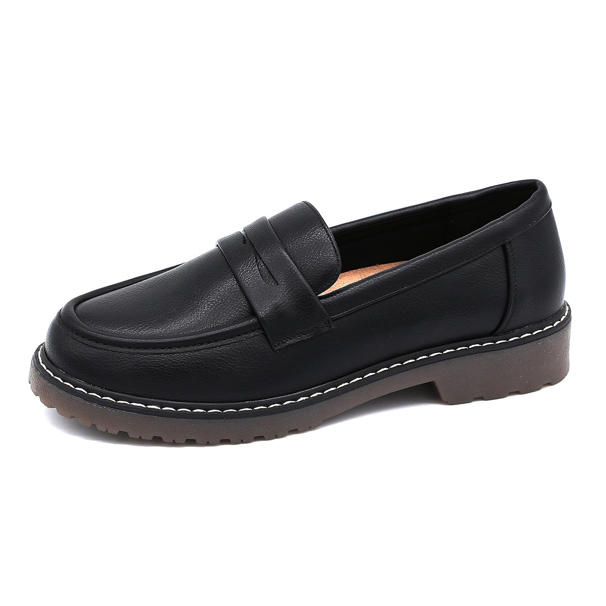Womens Loafers Shoes Platform Chunky Penny Loafer Lug Sole Comfortable Slip On Work Office Business Casual Dressy Fashion Driving Moccasins Women Shoes