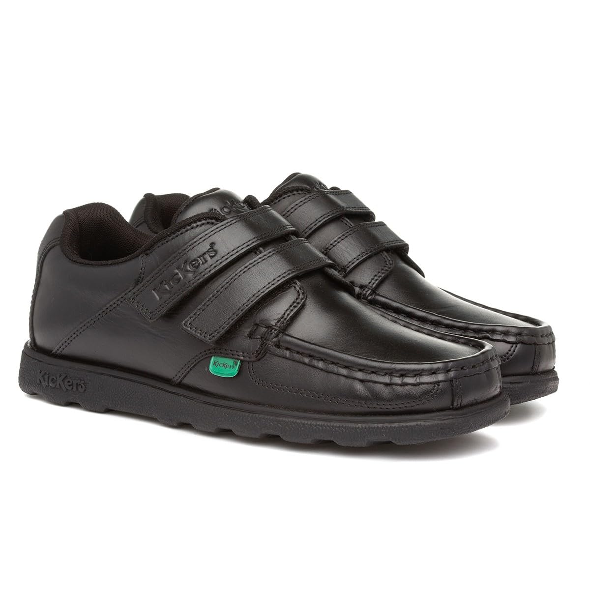 Kickers Fragma Boys Lace Up School Shoe in Black