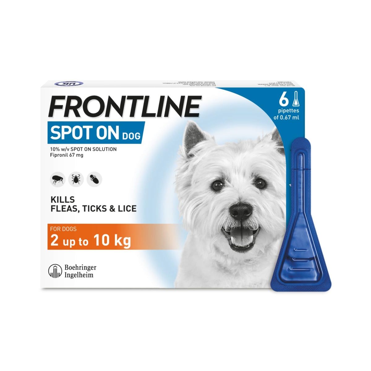 FRONTLINE Spot On Flea & Tick Treatment for Cats - 6 Pipettes