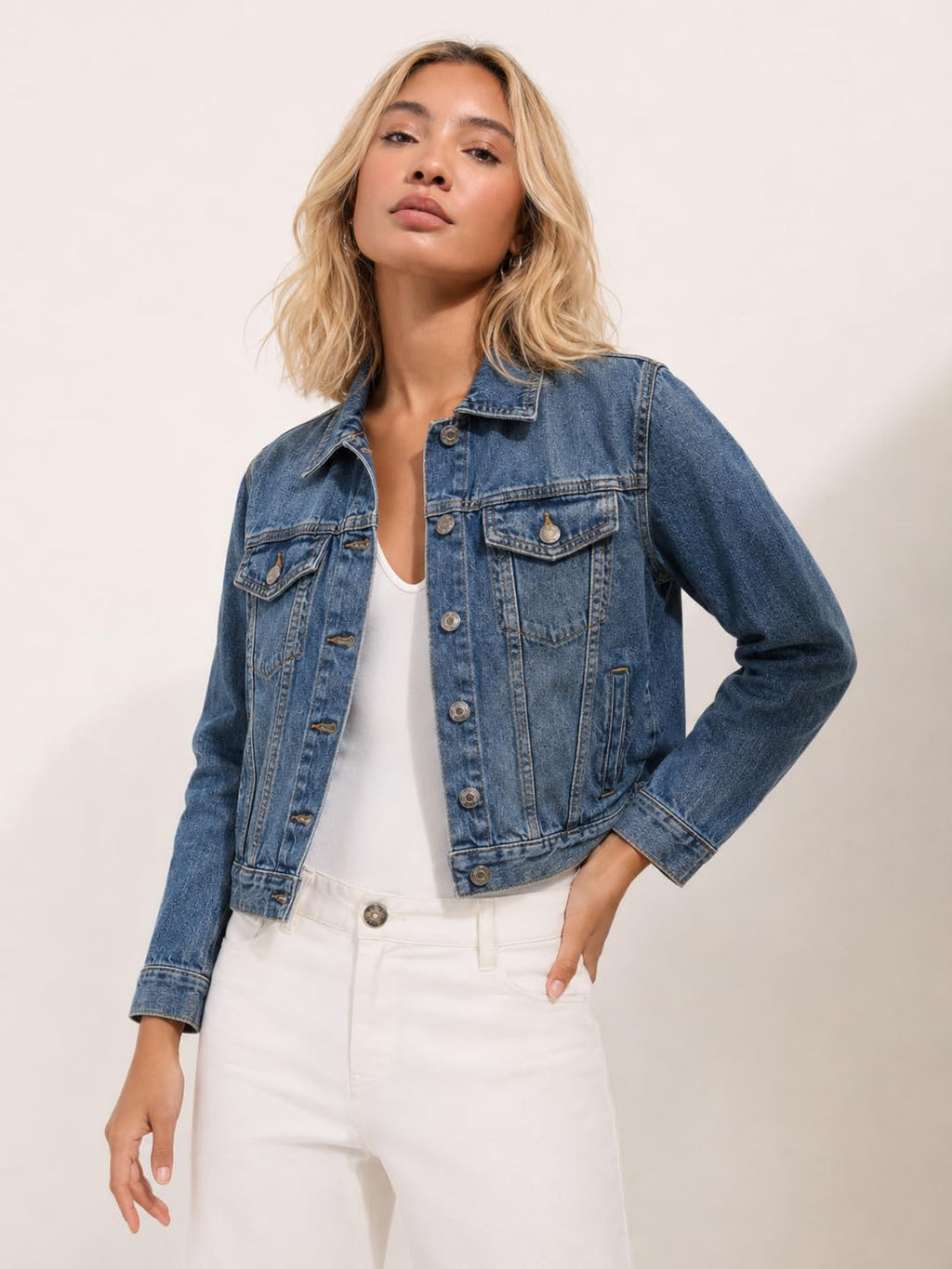 UC Ex High Street Brand Summer Denim Jackets Women, Ladies Button Up Jean Jacket