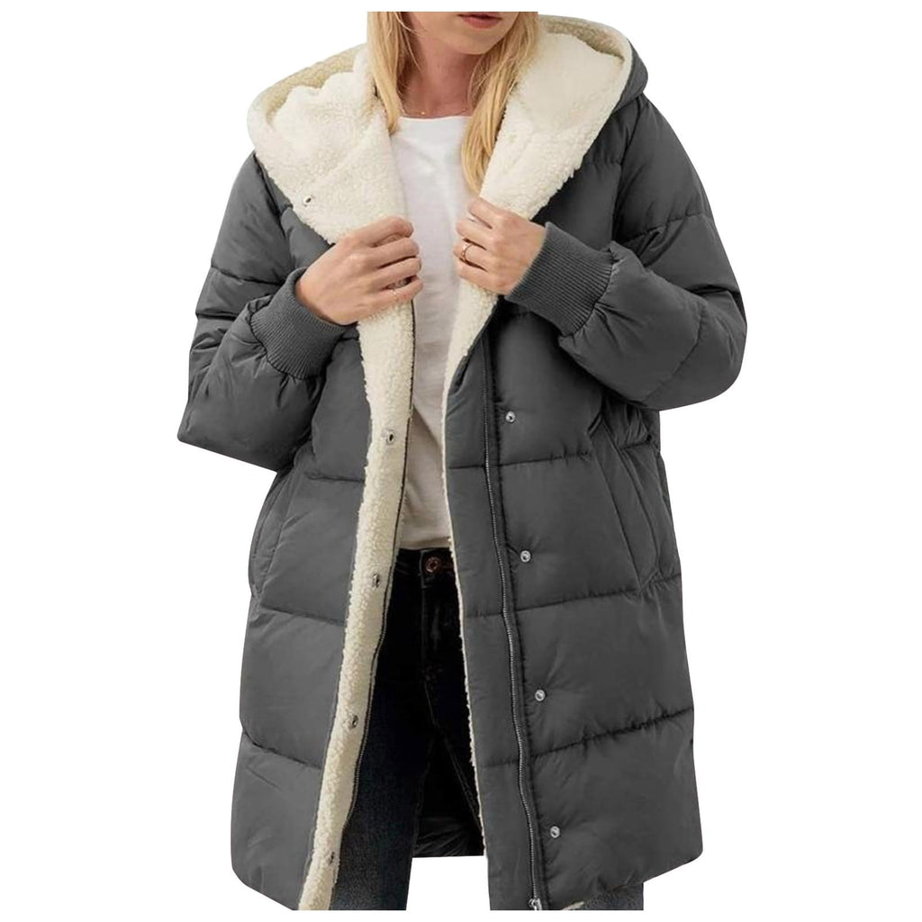Women's Winter Puffer Jacket - Warm Padded Coat for UK Daily Wear Windproof Outer Loose Casual Fit Lightweight Padded Overcoat Cold Weather Resistant Autumn Outwear Jackets