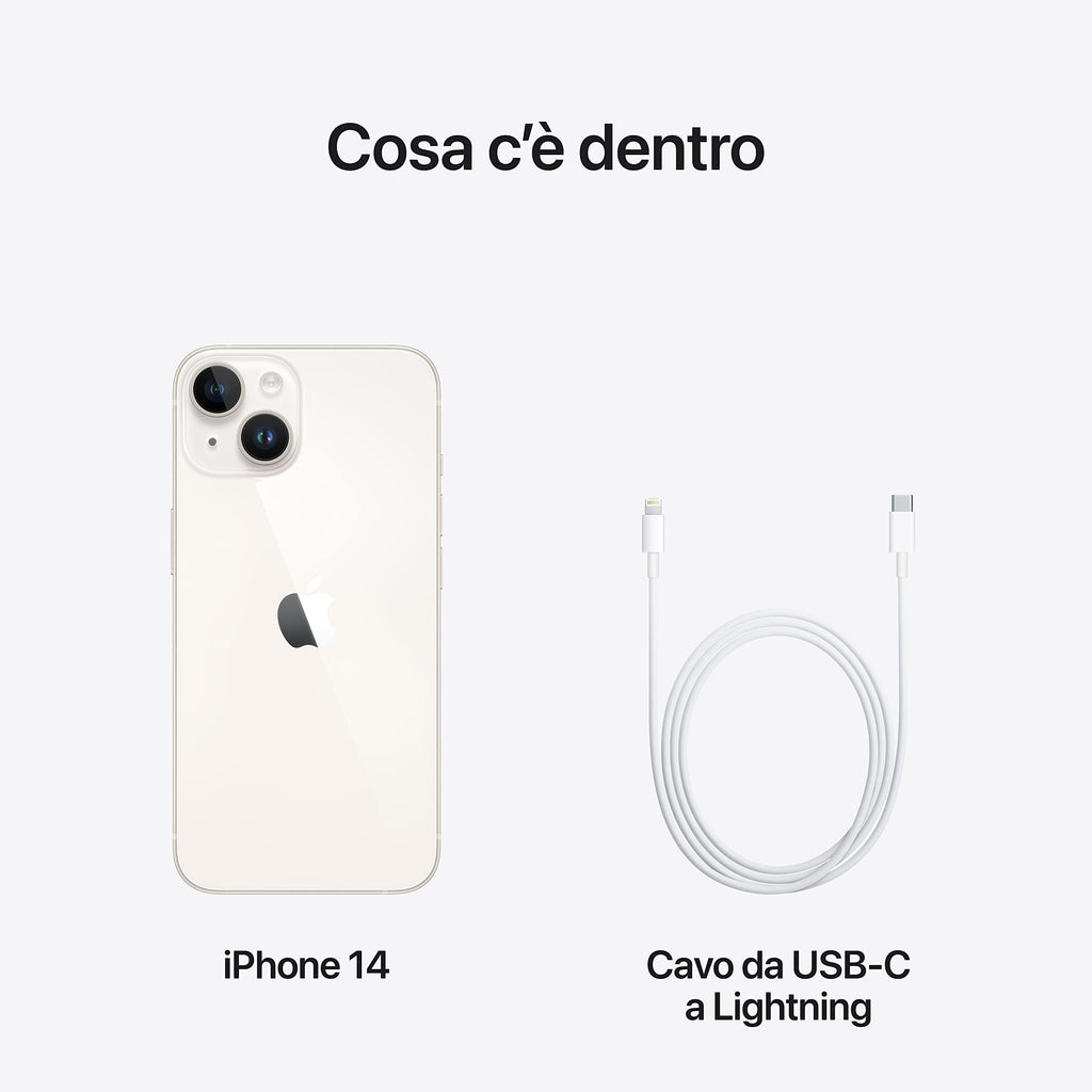Apple iPhone 14, 128GB, Starlight (Renewed)