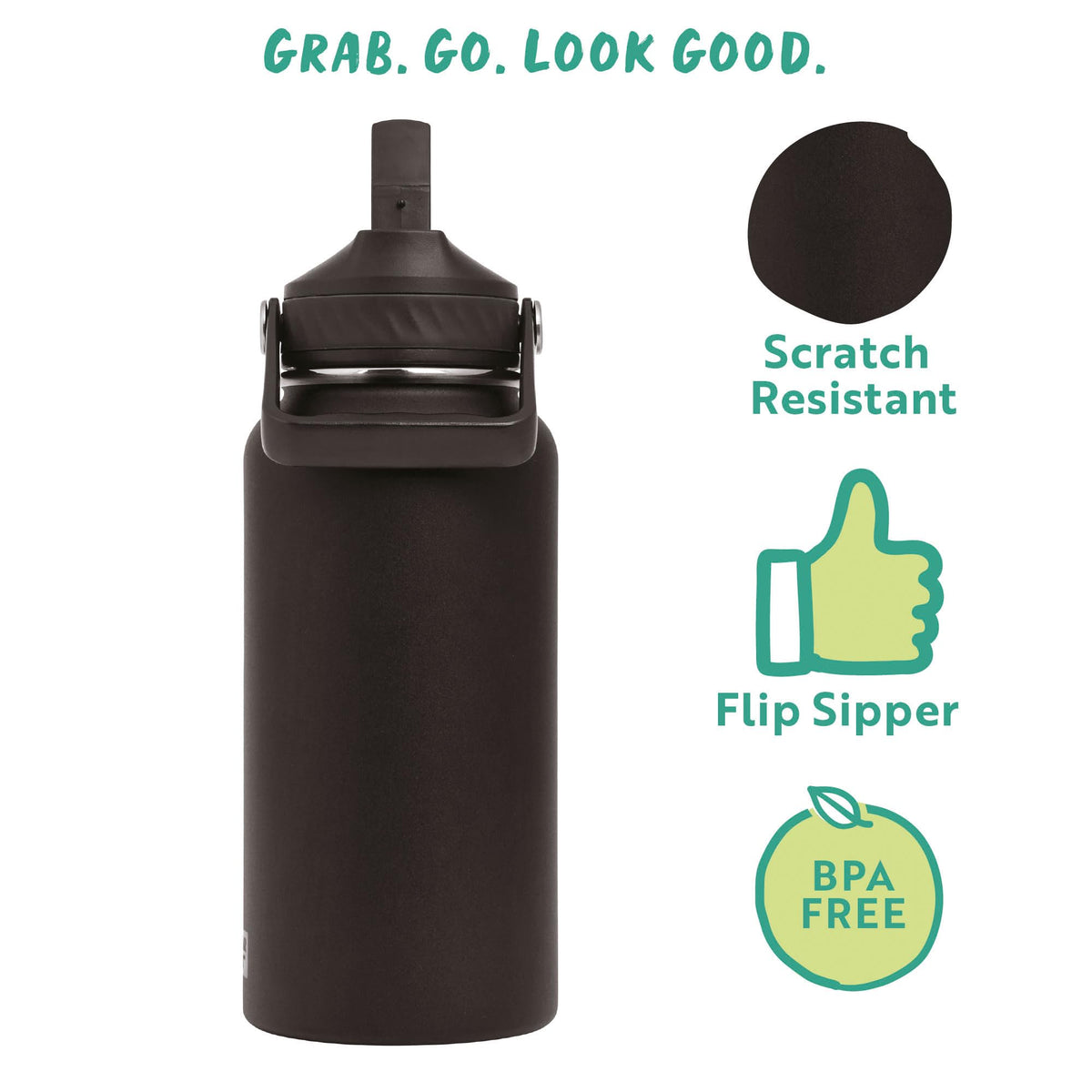Polar Gear Insulated Water Bottle with Flip Straw - 800ml Wine