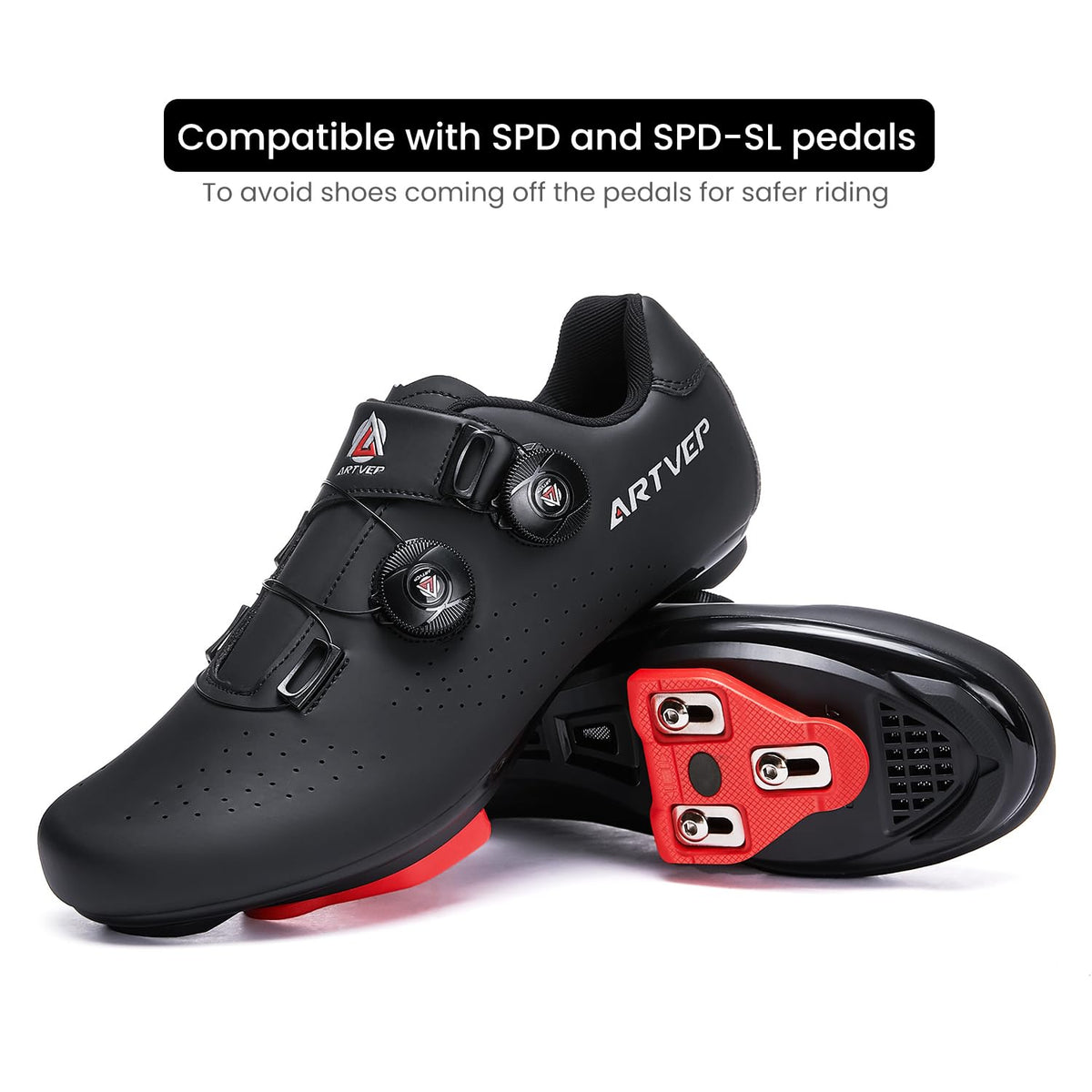 Mens Cycling Shoes Women Road Bikes MTB Shoes Compatible with Look SPD SPD-SL Delta Cleats Compatible with Peloton Shoes Indoor/Outdoor