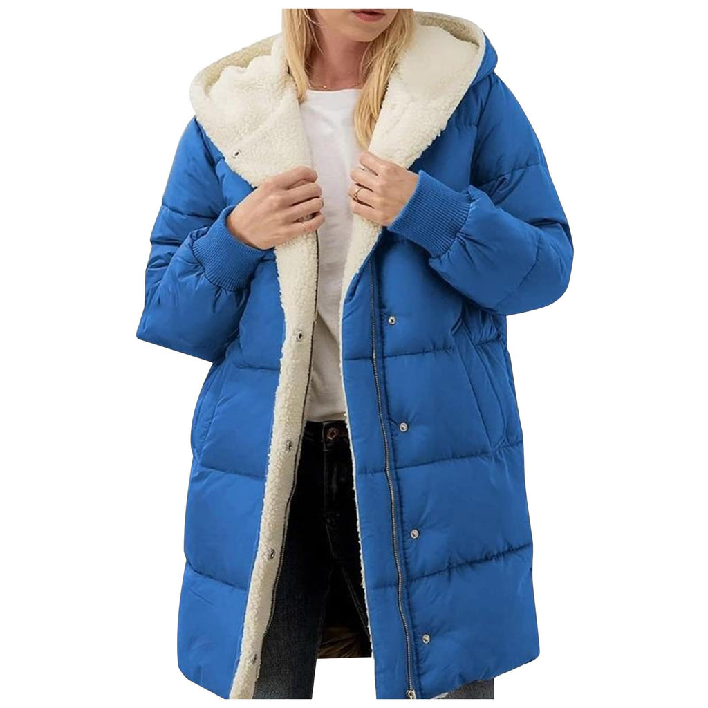 Women's Winter Puffer Jacket - Warm Padded Coat for UK Daily Wear Windproof Outer Loose Casual Fit Lightweight Padded Overcoat Cold Weather Resistant Autumn Outwear Jackets