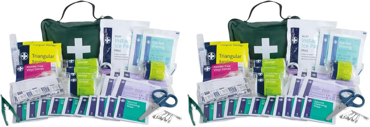 Lewis-Plast Premium First Aid Kit For Home Car Holiday And Workplace - Includes Bandages, Eye Pods, Ice Packs And Essentials For Everyday Situations, 90 Count (Pack of 1)