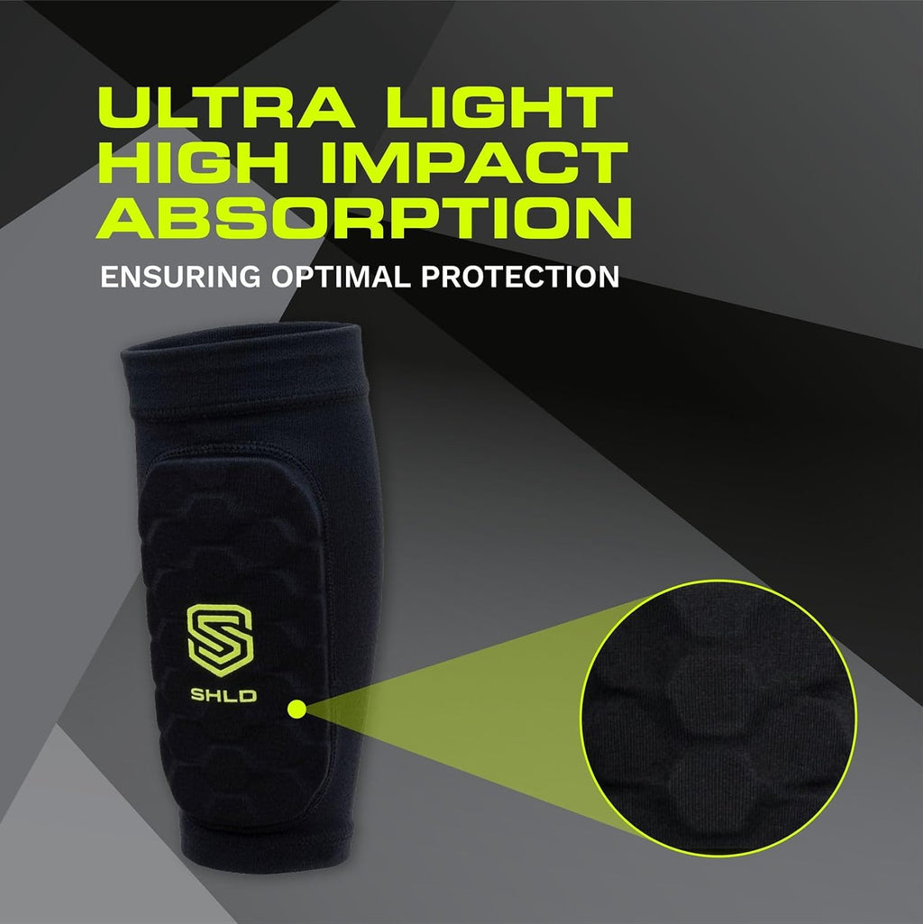 Kids Shin Pad Sleeves Ages 3-14, Ultra Light Protective Football Built-in Shin Guard Sleeves for Children Boys & Girls