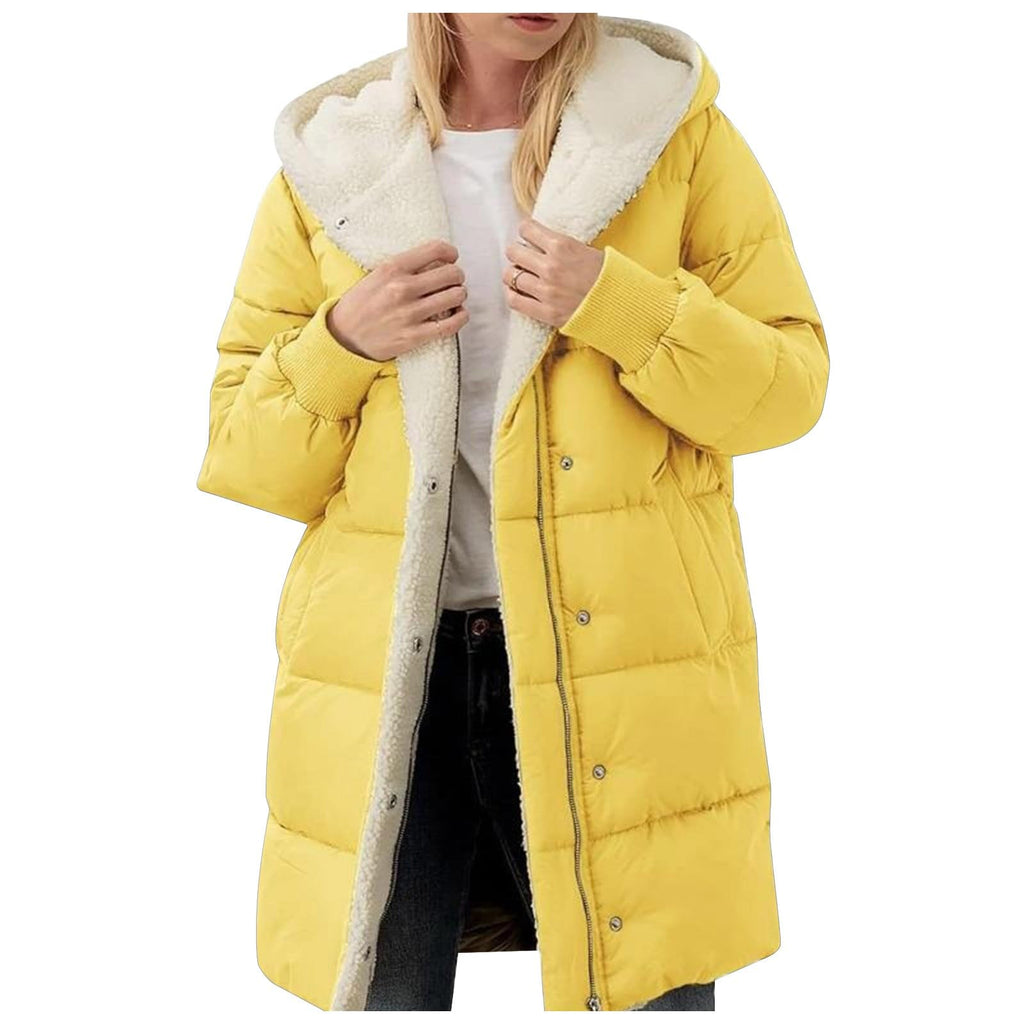Women's Winter Puffer Jacket - Warm Padded Coat for UK Daily Wear Windproof Outer Loose Casual Fit Lightweight Padded Overcoat Cold Weather Resistant Autumn Outwear Jackets