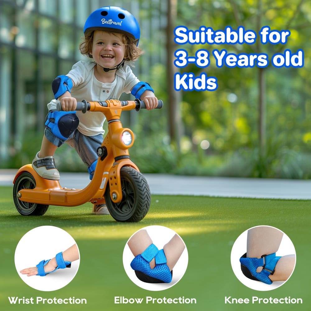 Besttravel Kids Helmet, Toddler Helmet Adjustable Toddler Bike Helmet Ages 3-8 Years Old Boys Girls Multi-Sports Safety