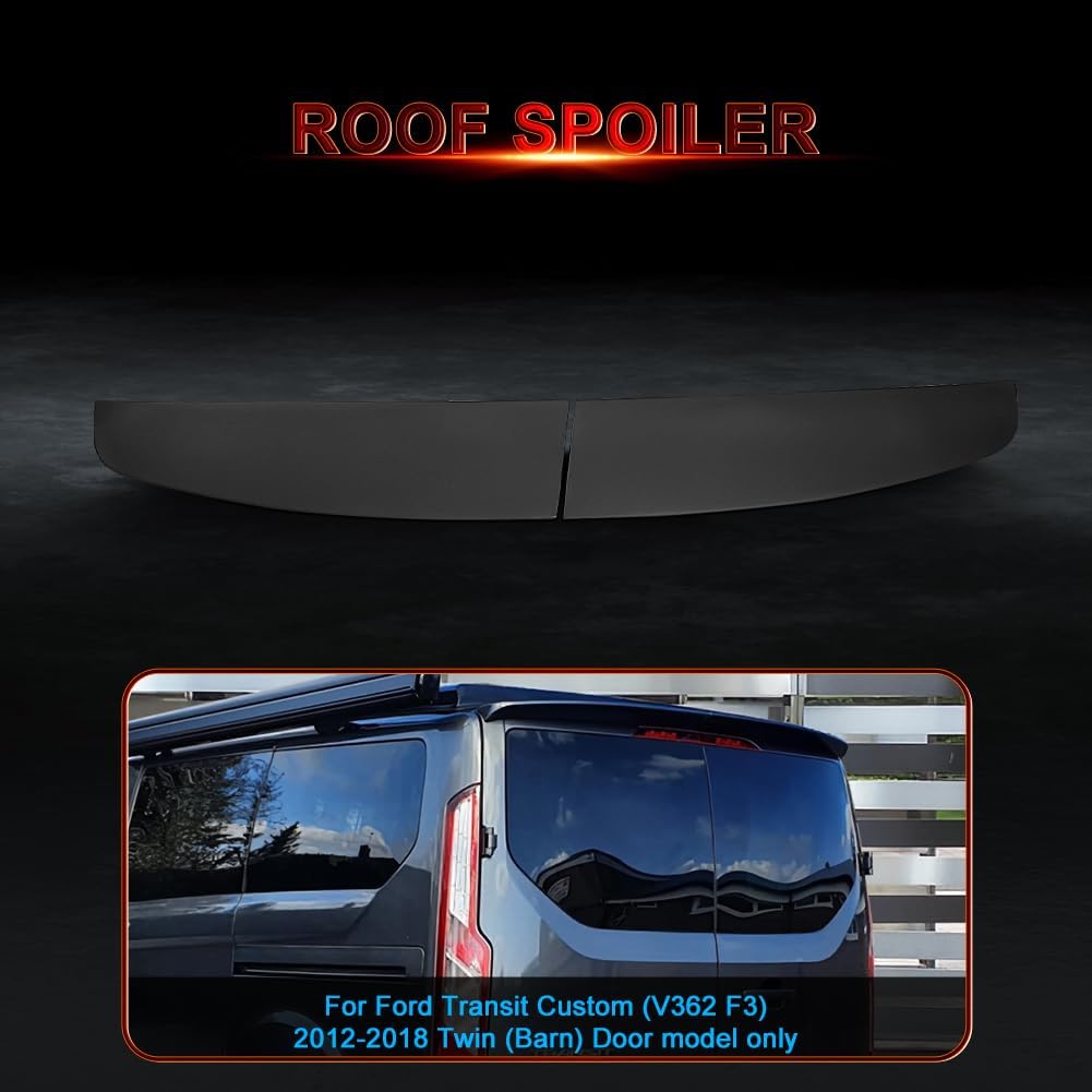 Ford Transit Custom Rear Roof Spoiler 2013-2020 Black Tailgate Wing GEARZAAR