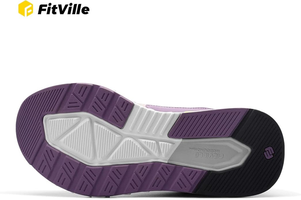 FitVille Womens Extra Wide Fit Leather Shoes with Arch Support