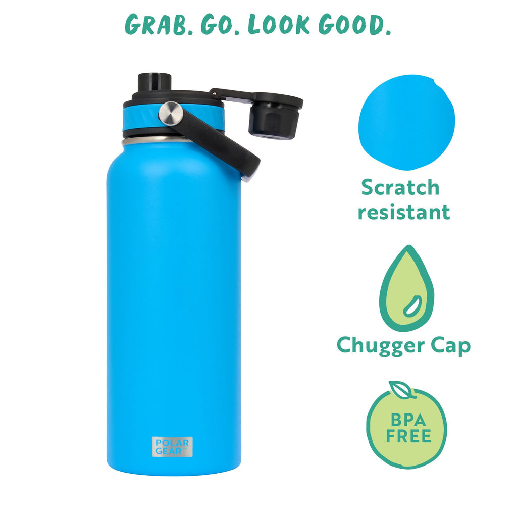 Polar Gear Insulated Water Bottle with Flip Straw - 800ml Wine