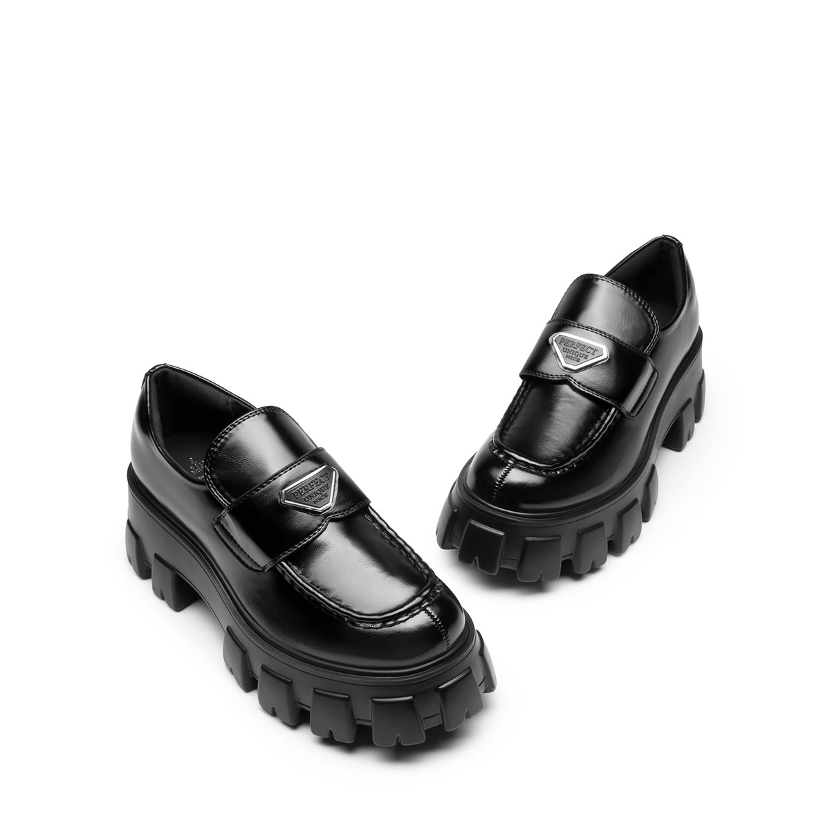 DREAM PAIRS Women's Chunky Loafers Platform Outfit Shoes