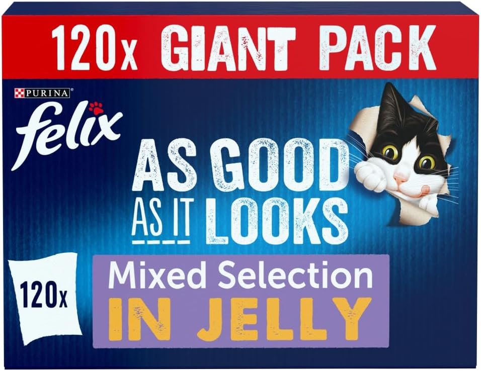FELIX Soup Tender Strips Farm Selection Wet Cat Food 6x48g (Pack of 8)