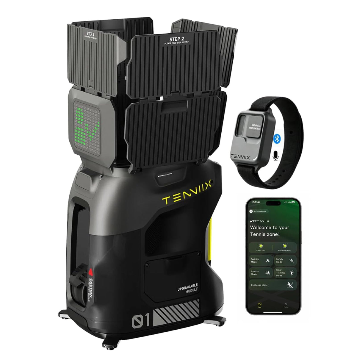 TENNIIX Basic Tennis Ball Machine, 18.7LB Portable Tennis Launcher Robot