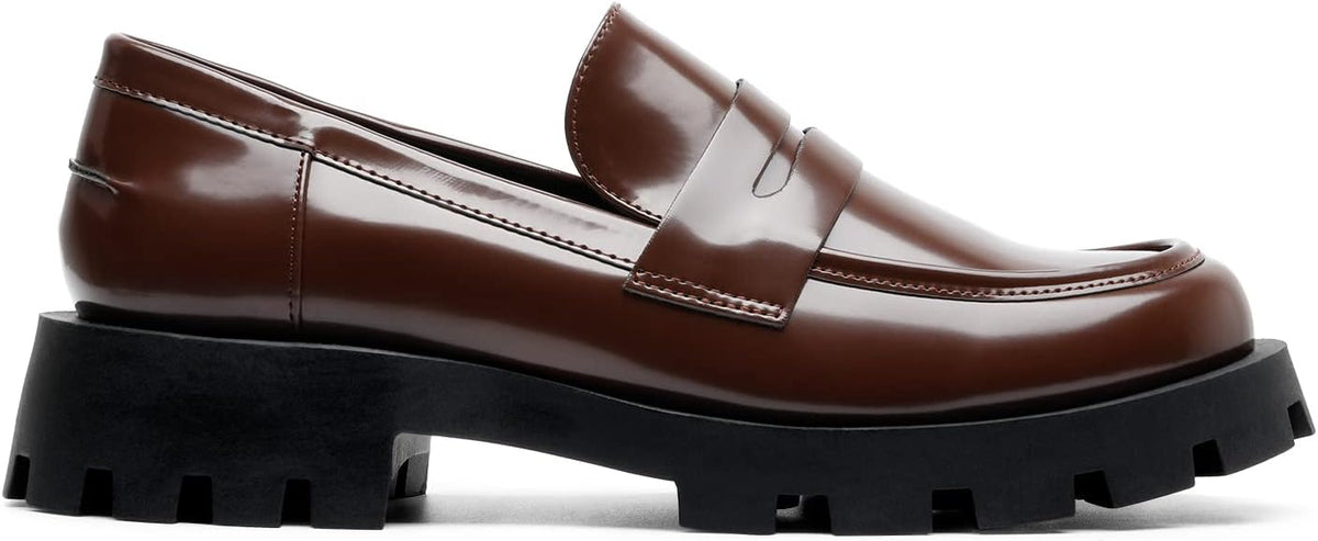 DREAM PAIRS Women's Loafers Lug Sole Slip On