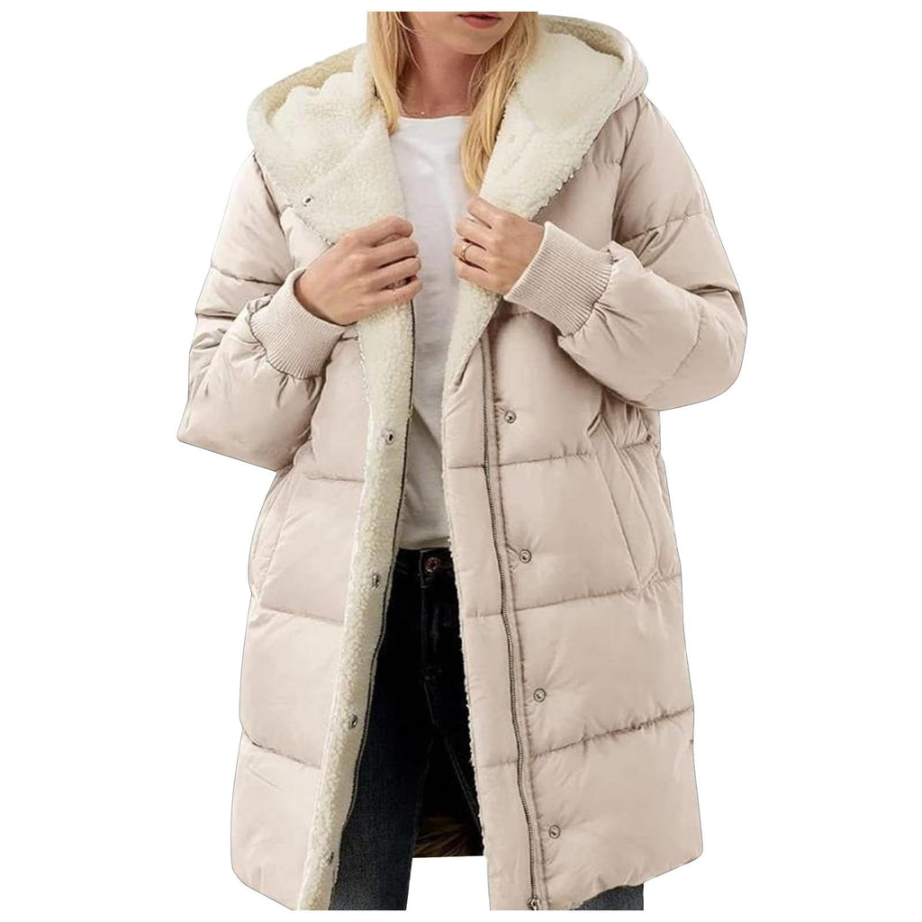 Women's Winter Puffer Jacket - Warm Padded Coat for UK Daily Wear Windproof Outer Loose Casual Fit Lightweight Padded Overcoat Cold Weather Resistant Autumn Outwear Jackets