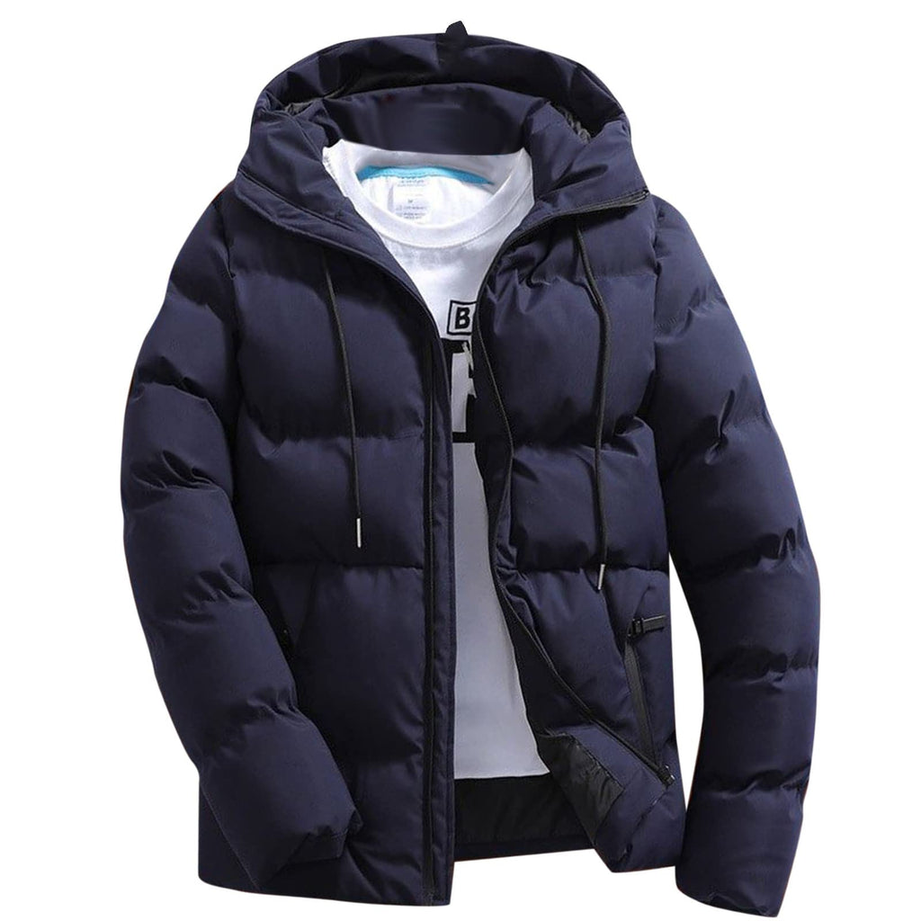 Winter Jackets for Men UK 2026 Thermal Warm Waterproof Zip Up Cargo Puffer Coats Outwear with Hood Cargo Fleece Jacket With Pockets Casual Pullover Work Plain Comfortable Sweatshirts