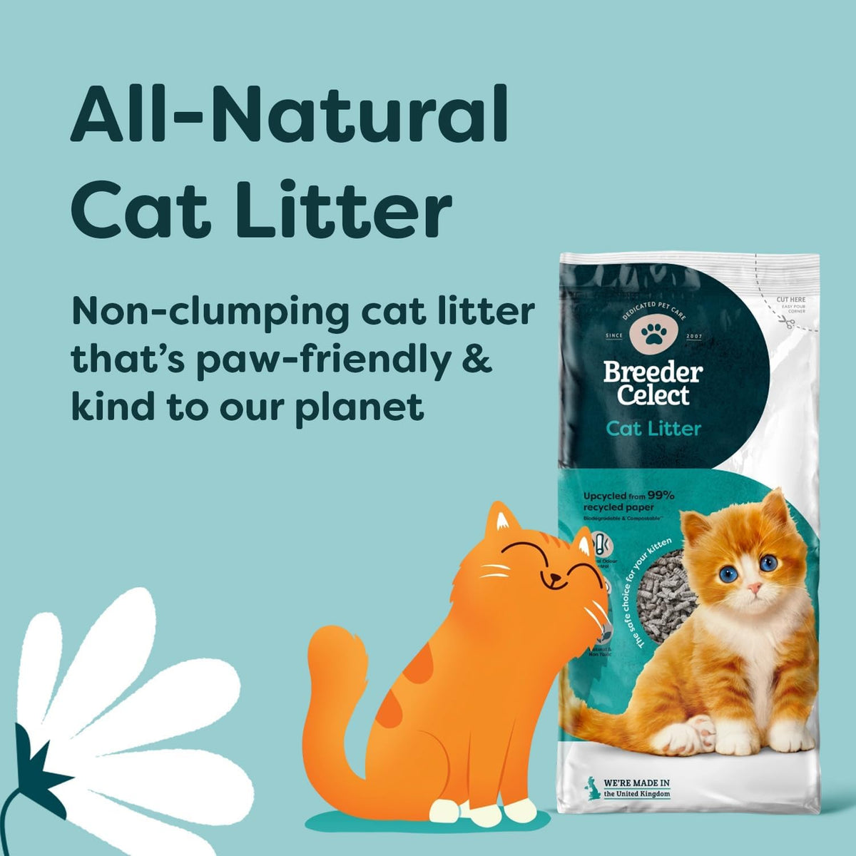 Breeder's Choice Paper Cat Litter (10L) - 99% Recycled Paper