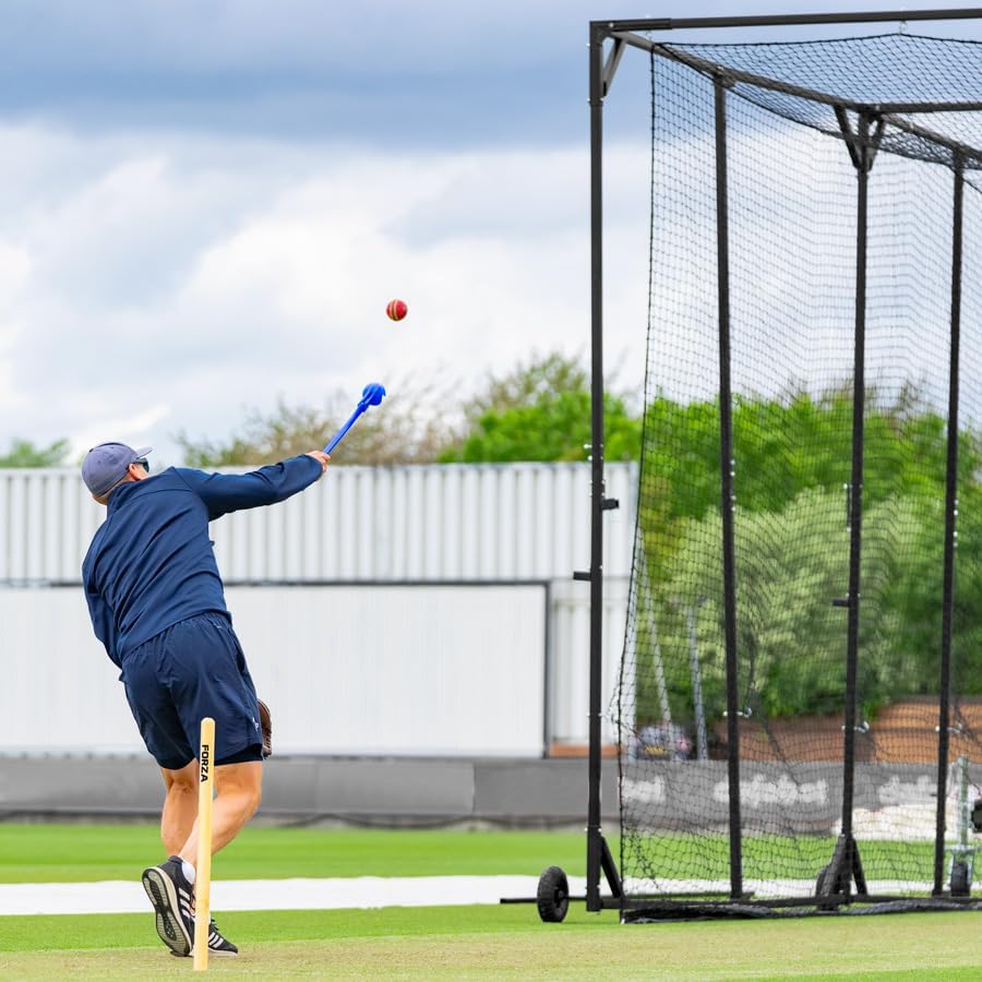 FORTRESS FORZA Cricket Ball Thrower - Short Handle or Long Handle | Ultra-Durable Plastic | Multi-sport Ball Thrower