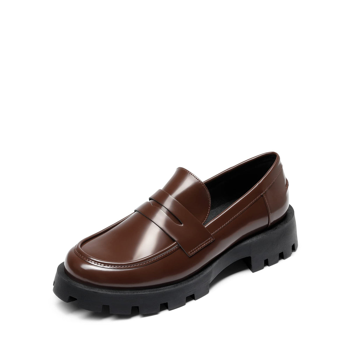 DREAM PAIRS Women's Loafers Lug Sole Slip On
