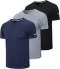 Gaiatiger 1/3 Pack Mens T-Shirts Quick Dry Short Sleeve Tops Running Shirts