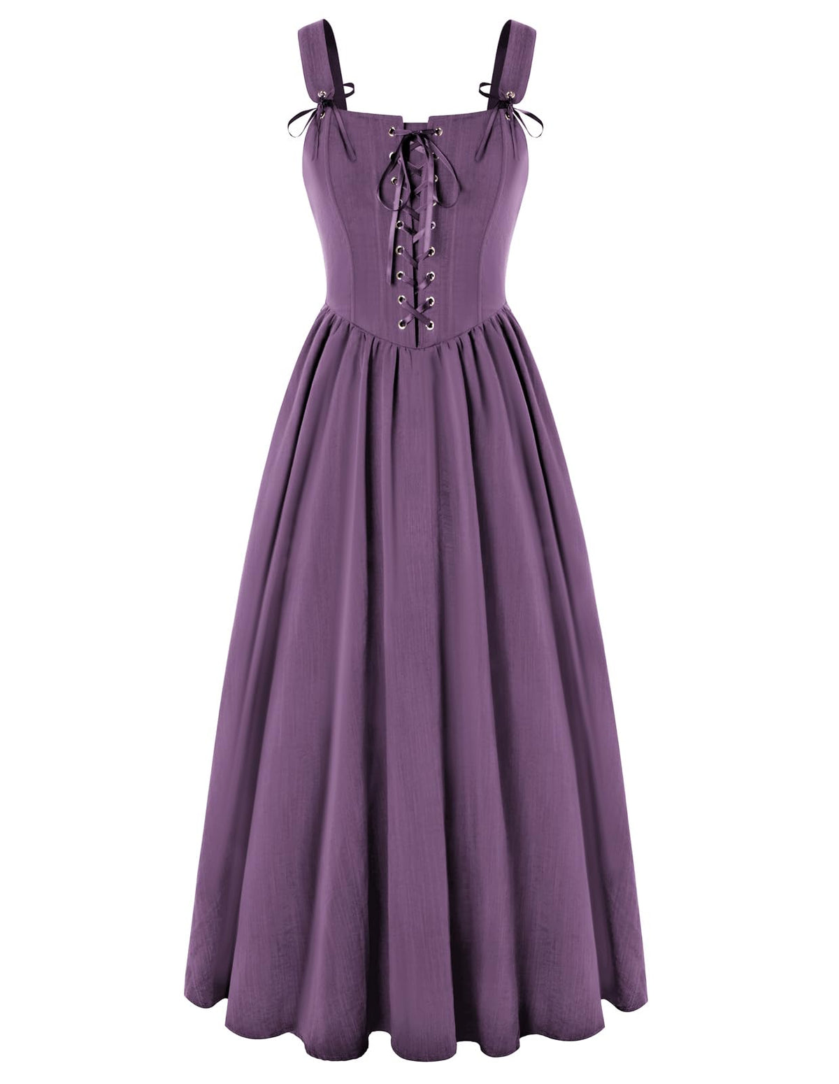 SCARLET DARKNESS Women's Renaissance Corset Dress Sleeveless Lace up A-Line Maxi Dresses