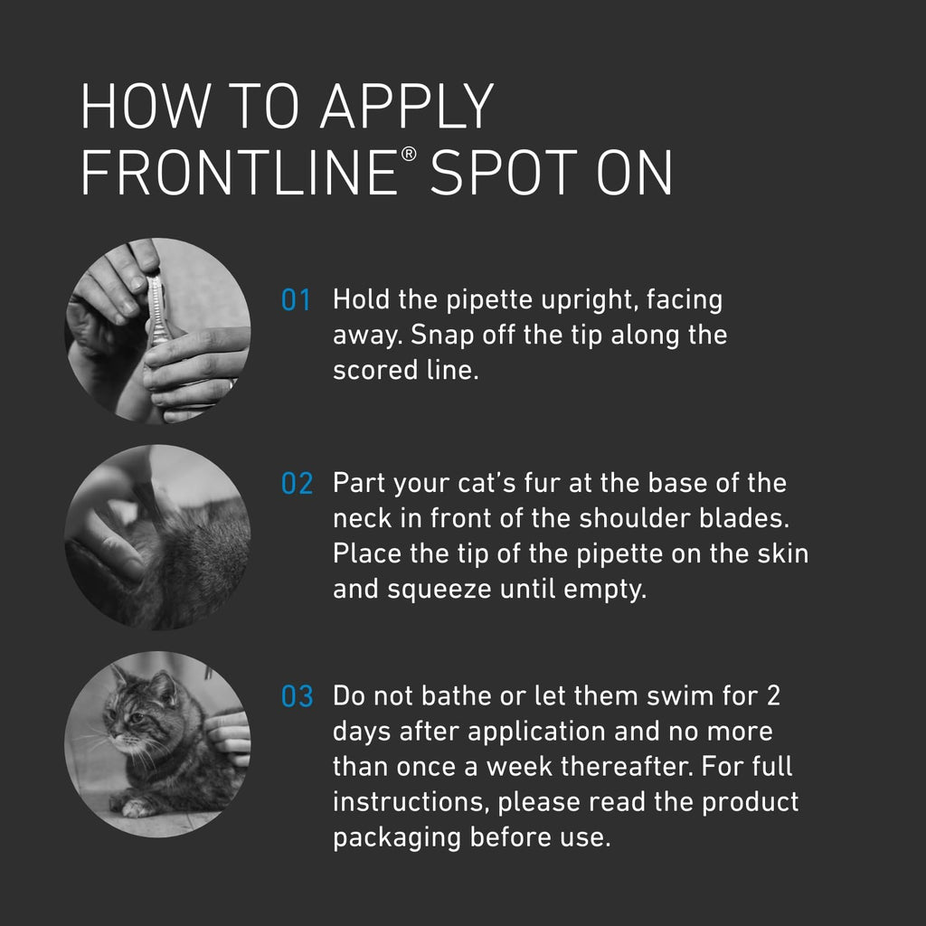 FRONTLINE Spot On Flea & Tick Treatment for Cats - 6 Pipettes