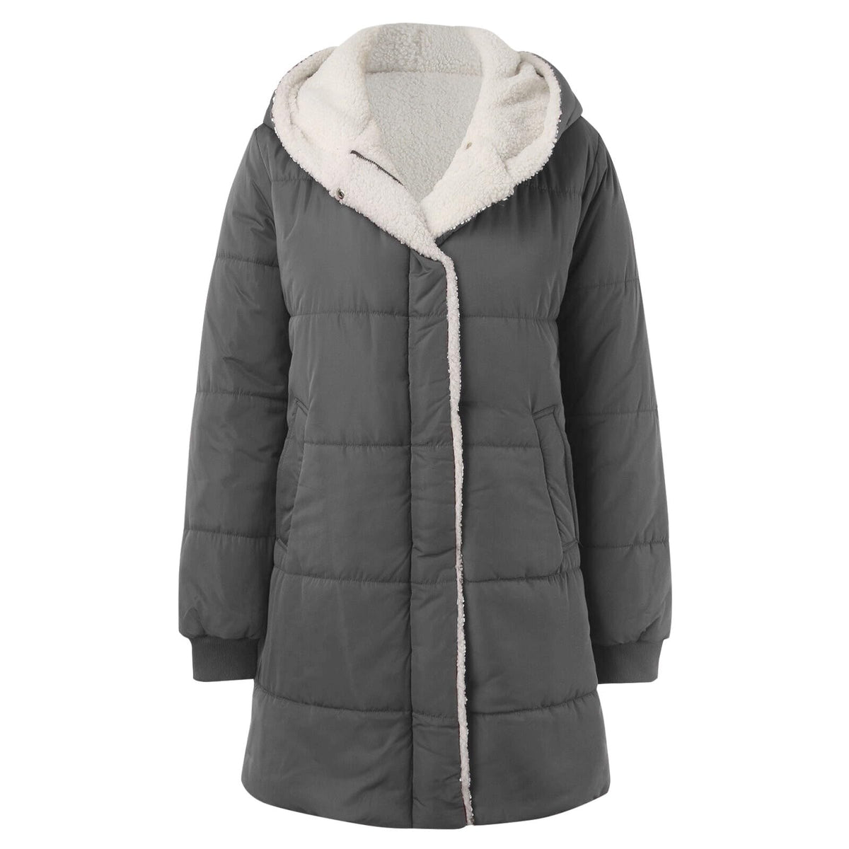 Women's Winter Puffer Jacket - Warm Padded Coat for UK Daily Wear Windproof Outer Loose Casual Fit Lightweight Padded Overcoat Cold Weather Resistant Autumn Outwear Jackets
