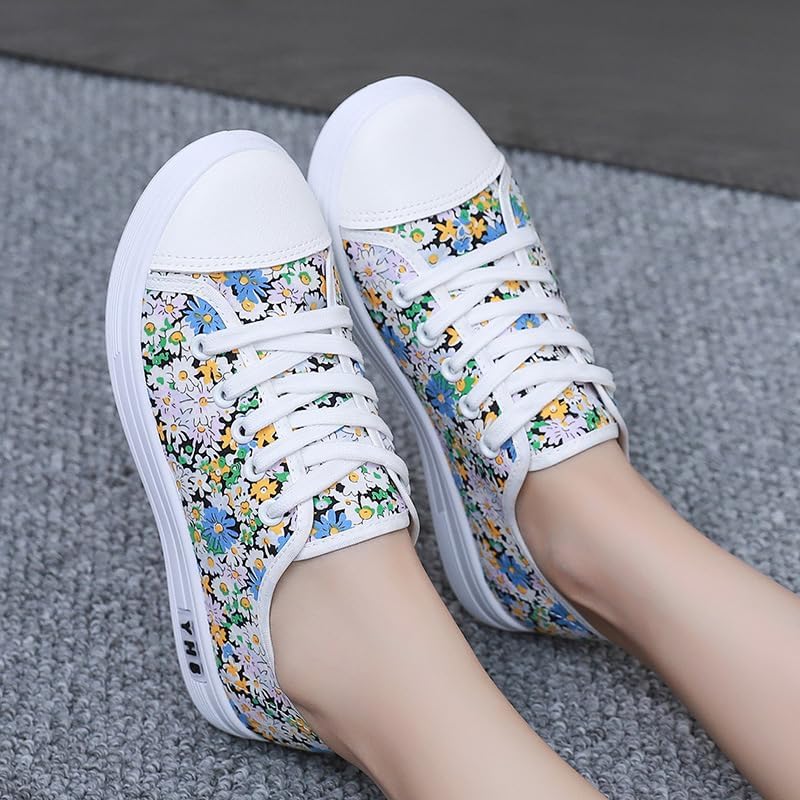 Canvas Shoes Women Ladies Low Top Sneakers Classic Lace Up Casual Trainers Plimsolls Pumps