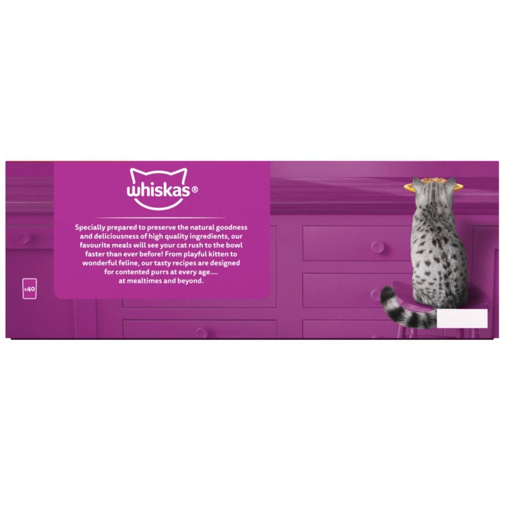 WHISKAS DUO Adult Wet Cat Food in Jelly 40x85g Surf & Turf