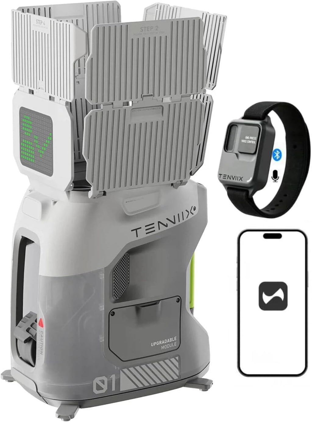 TENNIIX Basic Tennis Ball Machine, 18.7LB Portable Tennis Launcher Robot